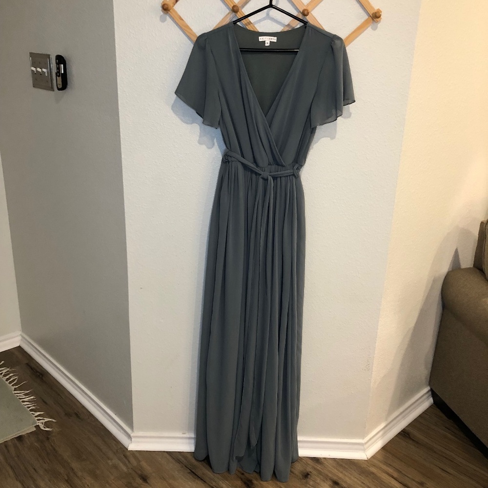 Baltic Born Kristina Maxi Dress Dusty Blue Size Small